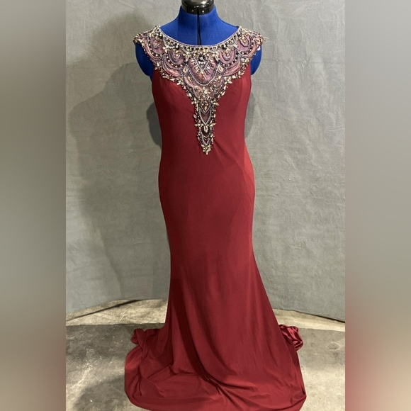 75% OFF! Celebrity ML couture prom gala Ruby Red dress 6